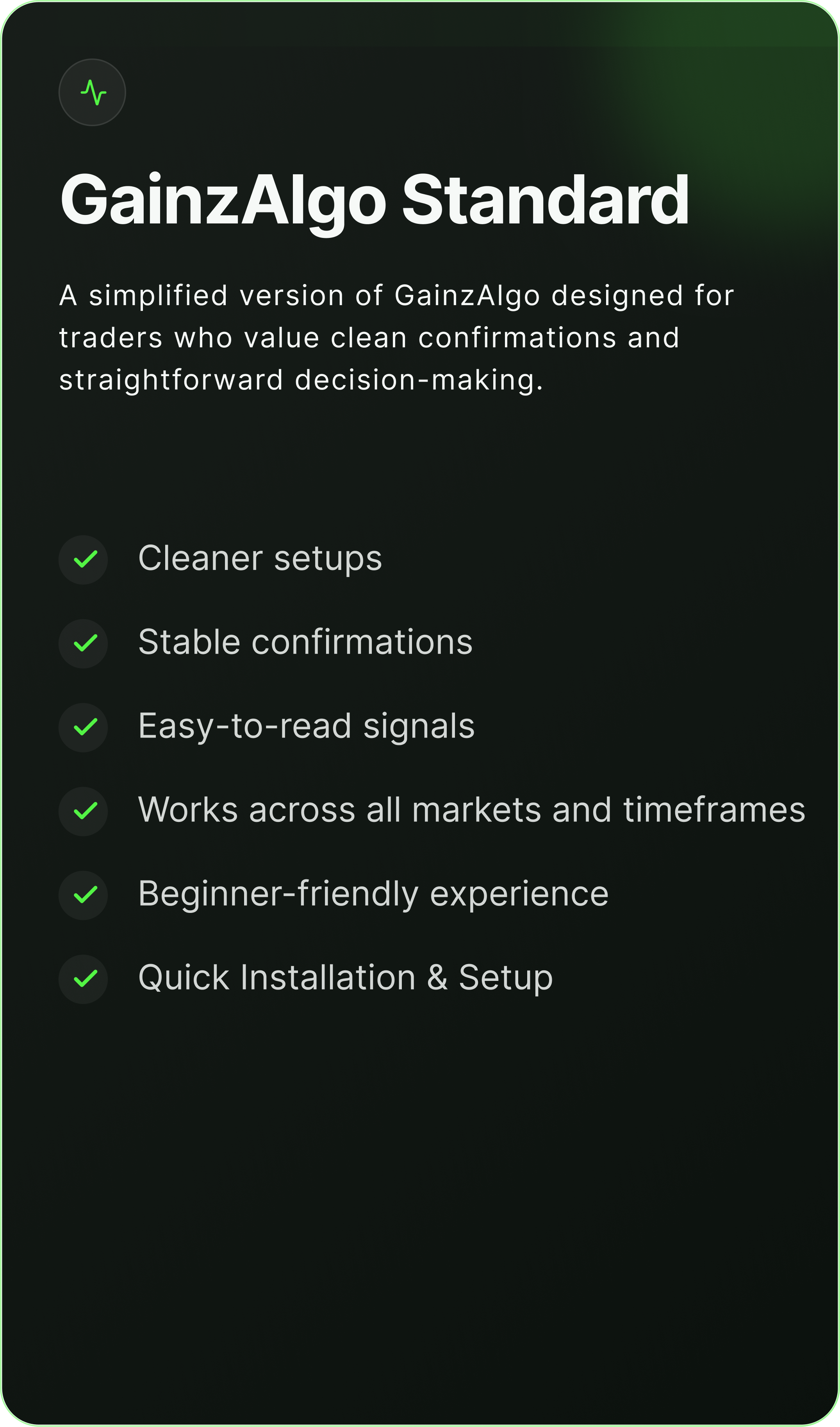 GainzAlgo Standard